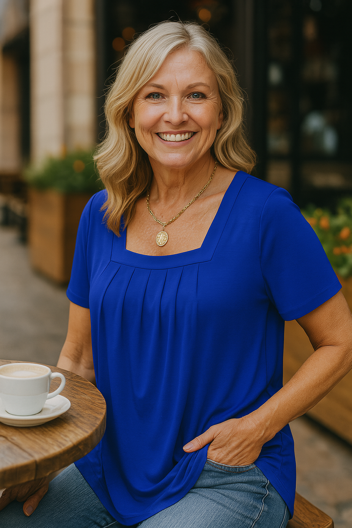 Colleen | Pleated Comfort Top - Everyday Confidence