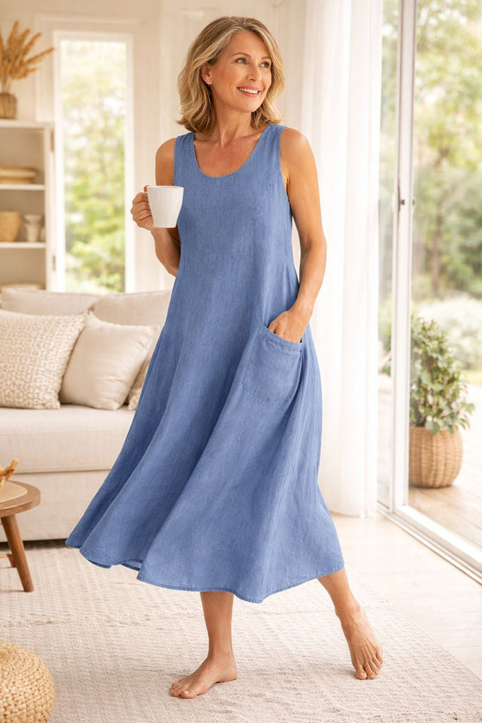 cotton dress with pockets Elara