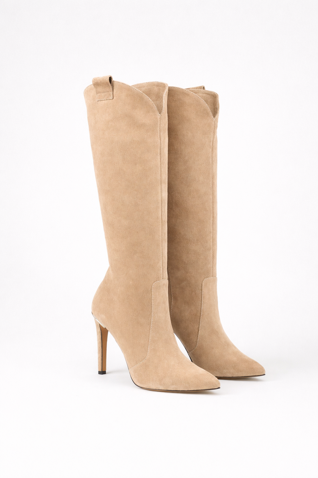 Natasia | Long Women's Boots, Knee-High Heel Boots with Full-Length Zip