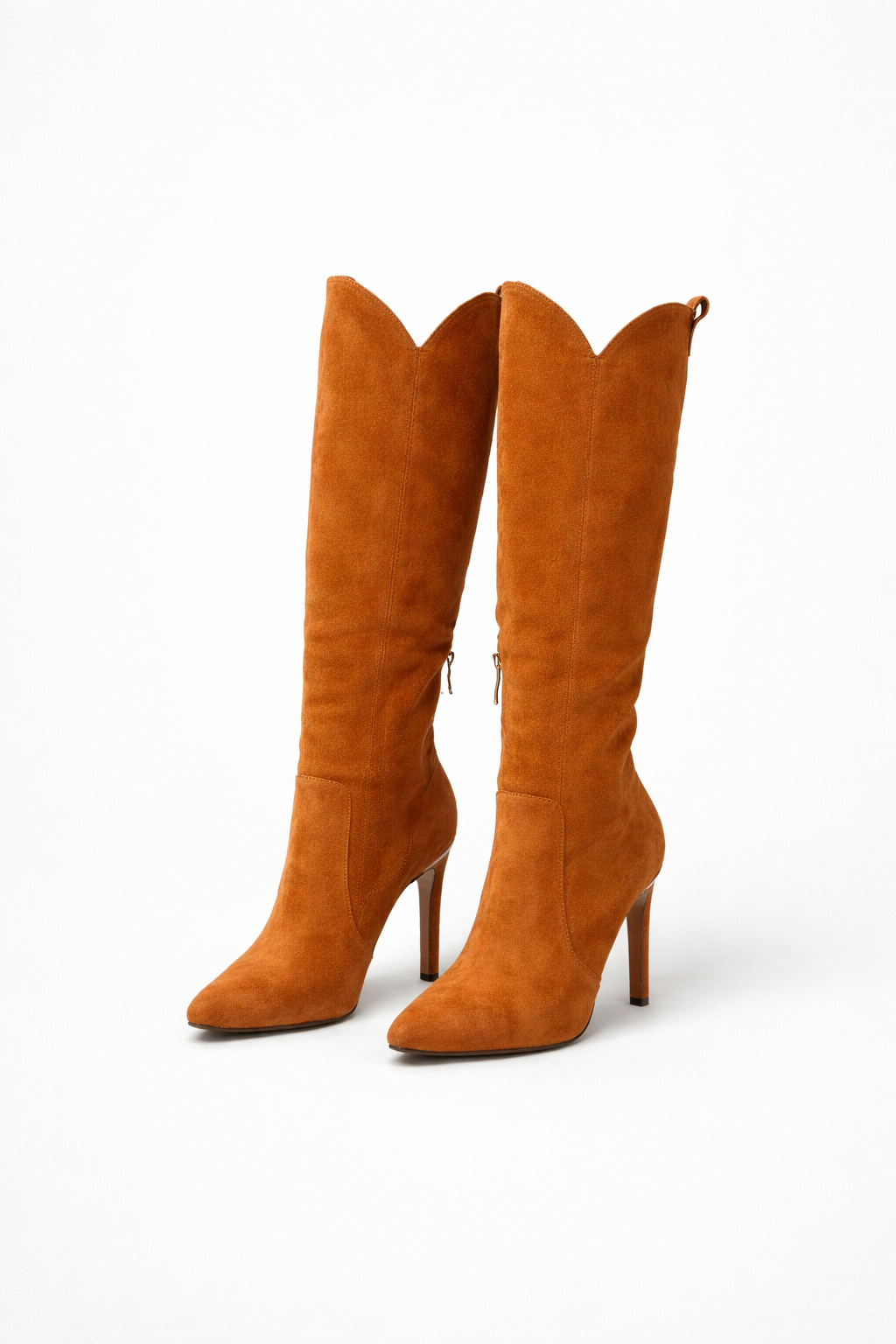 Natasia | Long Women's Boots, Knee-High Heel Boots with Full-Length Zip