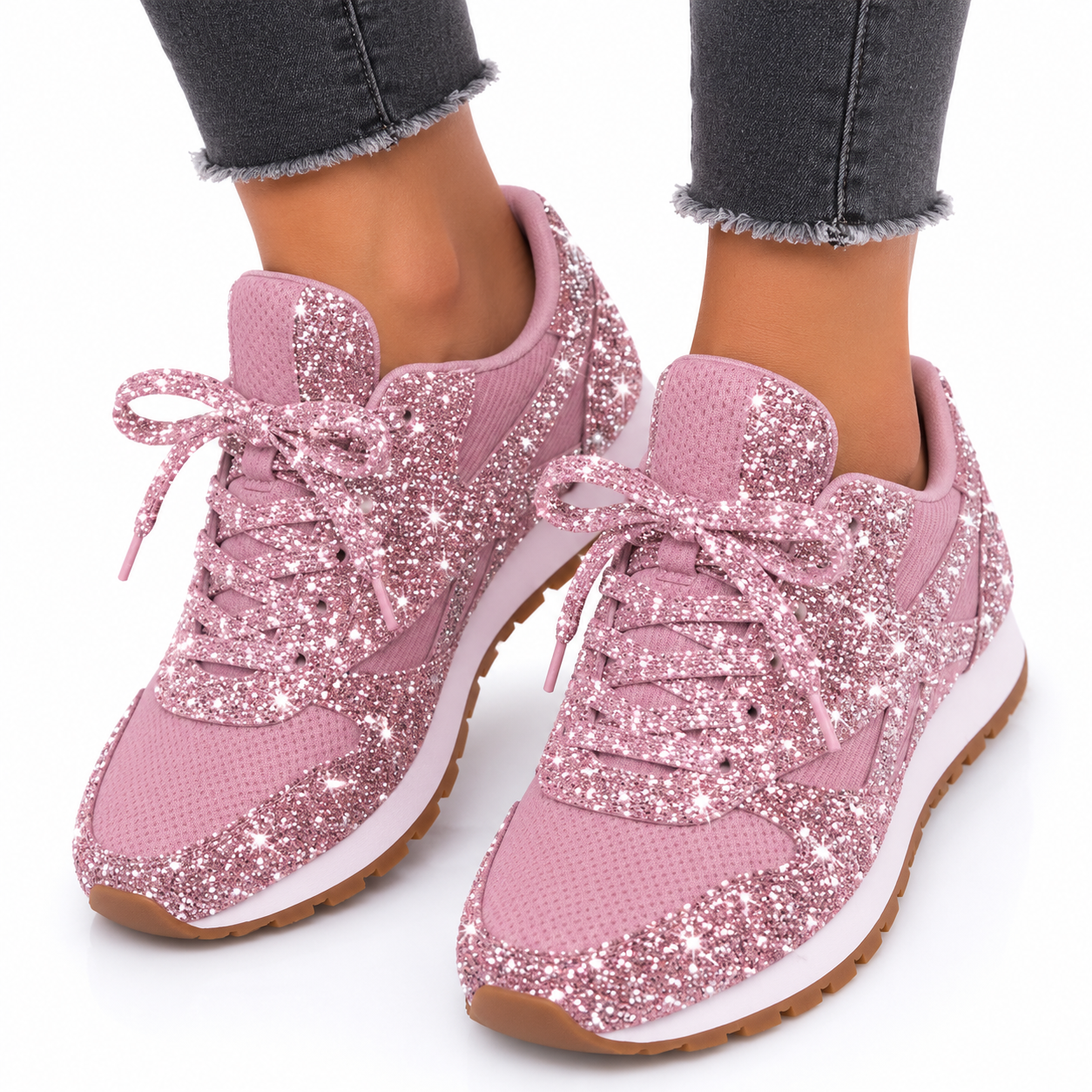Glitter Sequin Sneakers for Women
