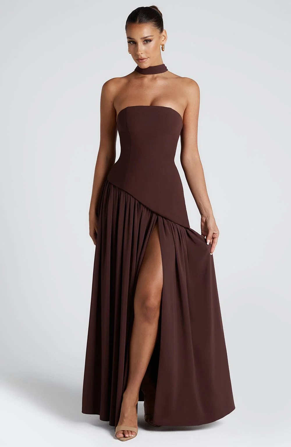 Adelia | Strapless Maxi Dresses, Autumn Wedding Guest Dresses, Formal Dresses for Women, Evening Party Dresses