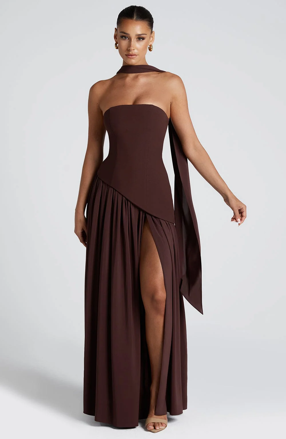 Adelia | Strapless Maxi Dresses, Autumn Wedding Guest Dresses, Formal Dresses for Women, Evening Party Dresses