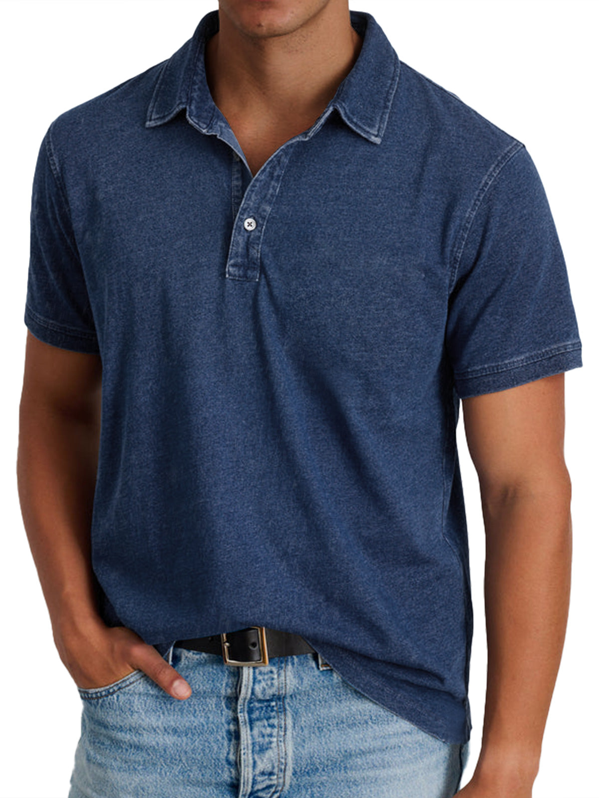 Breathable Pique Polo Shirt for Men