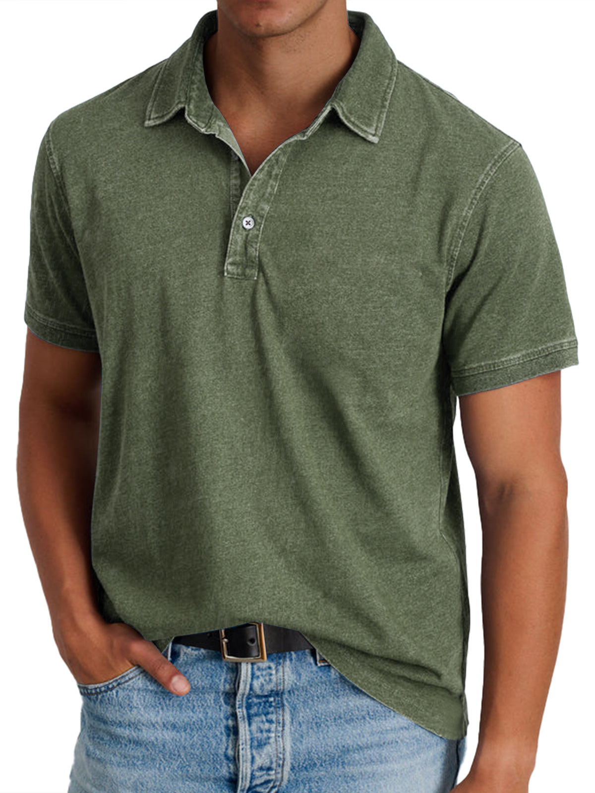 Breathable Pique Polo Shirt for Men