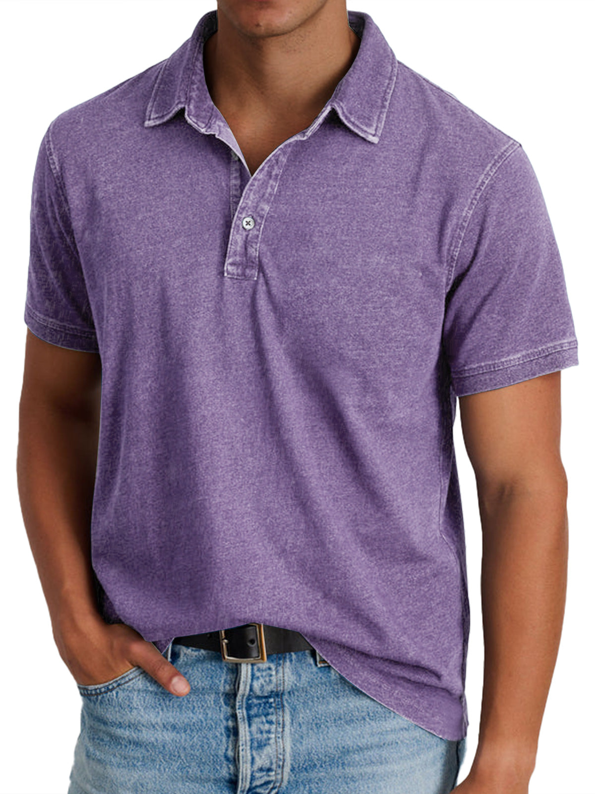 Breathable Pique Polo Shirt for Men
