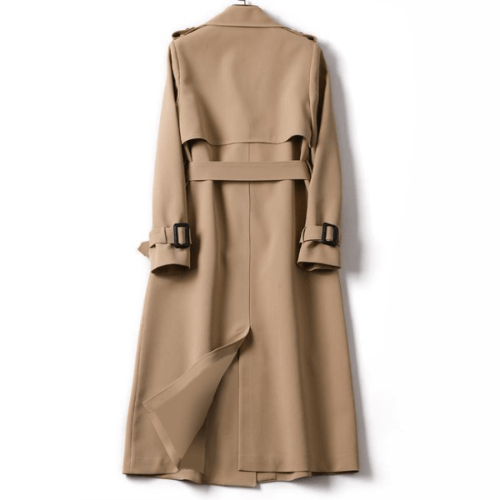 Women's Trench Coat, Classic Belted Double-Breasted Wool-Blend Winter Coat