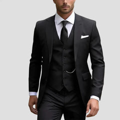 Men's 3 Piece Suit, Slim Fit Blazer Suit Vest and Dress Pants Wedding and Groomsmen