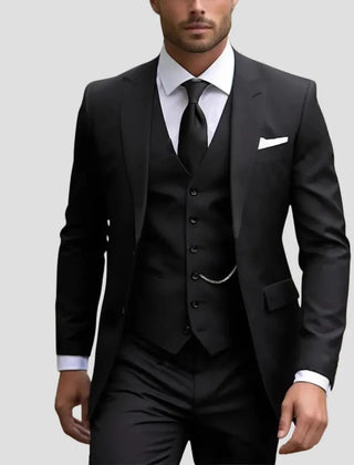 Men's 3 Piece Suit, Slim Fit Blazer Suit Vest and Dress Pants Wedding and Groomsmen
