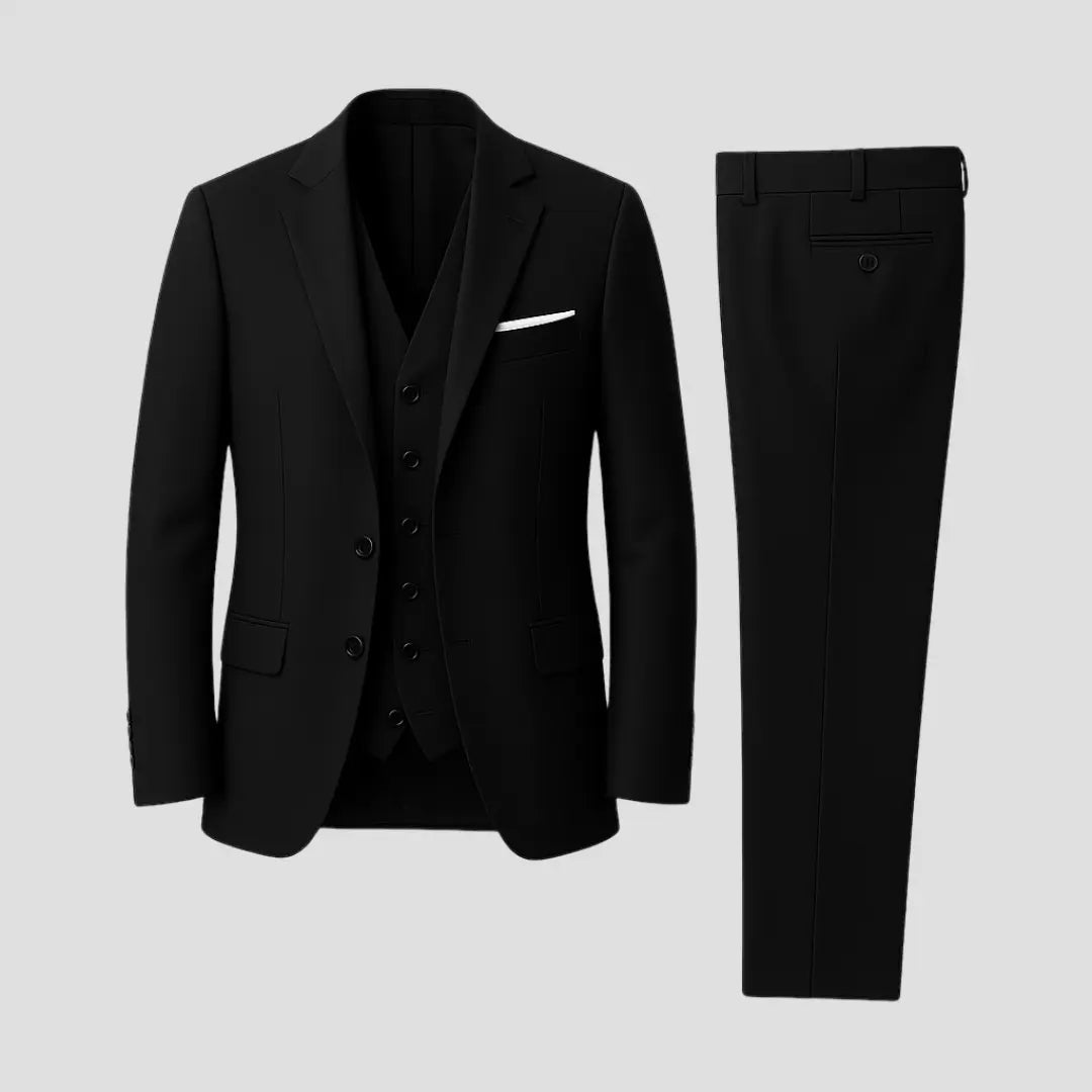 Men's 3 Piece Suit, Slim Fit Blazer Suit Vest and Dress Pants Wedding and Groomsmen