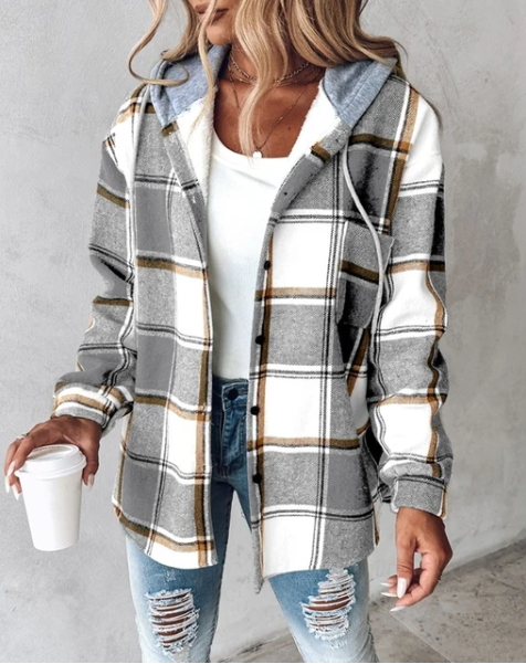 Nadia Hoodie Printed Soft Fleece