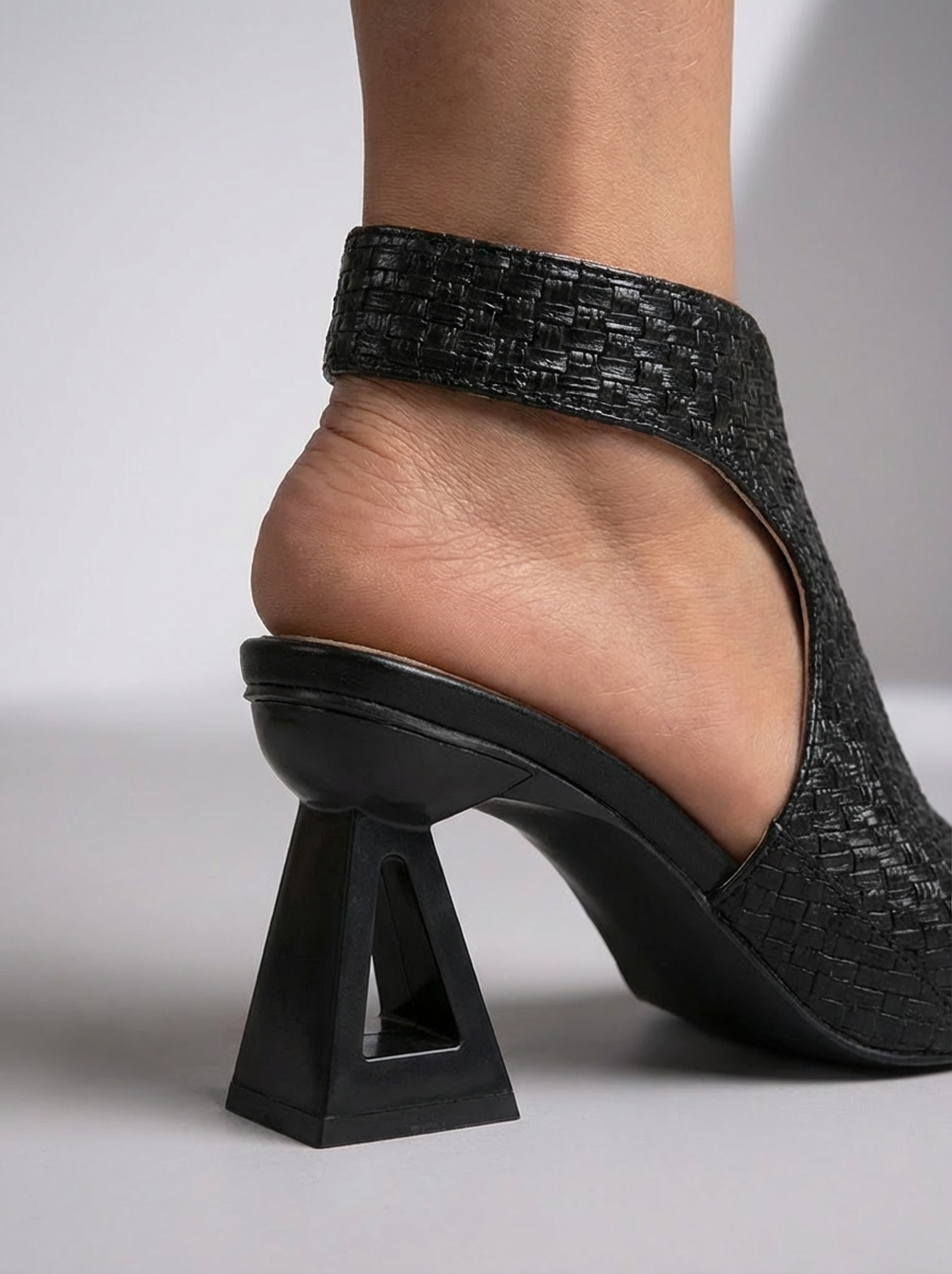 Braided Block Heel Sandals for Women