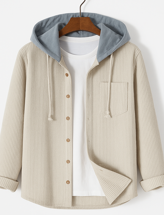 Men's Corduroy Hooded Jacket