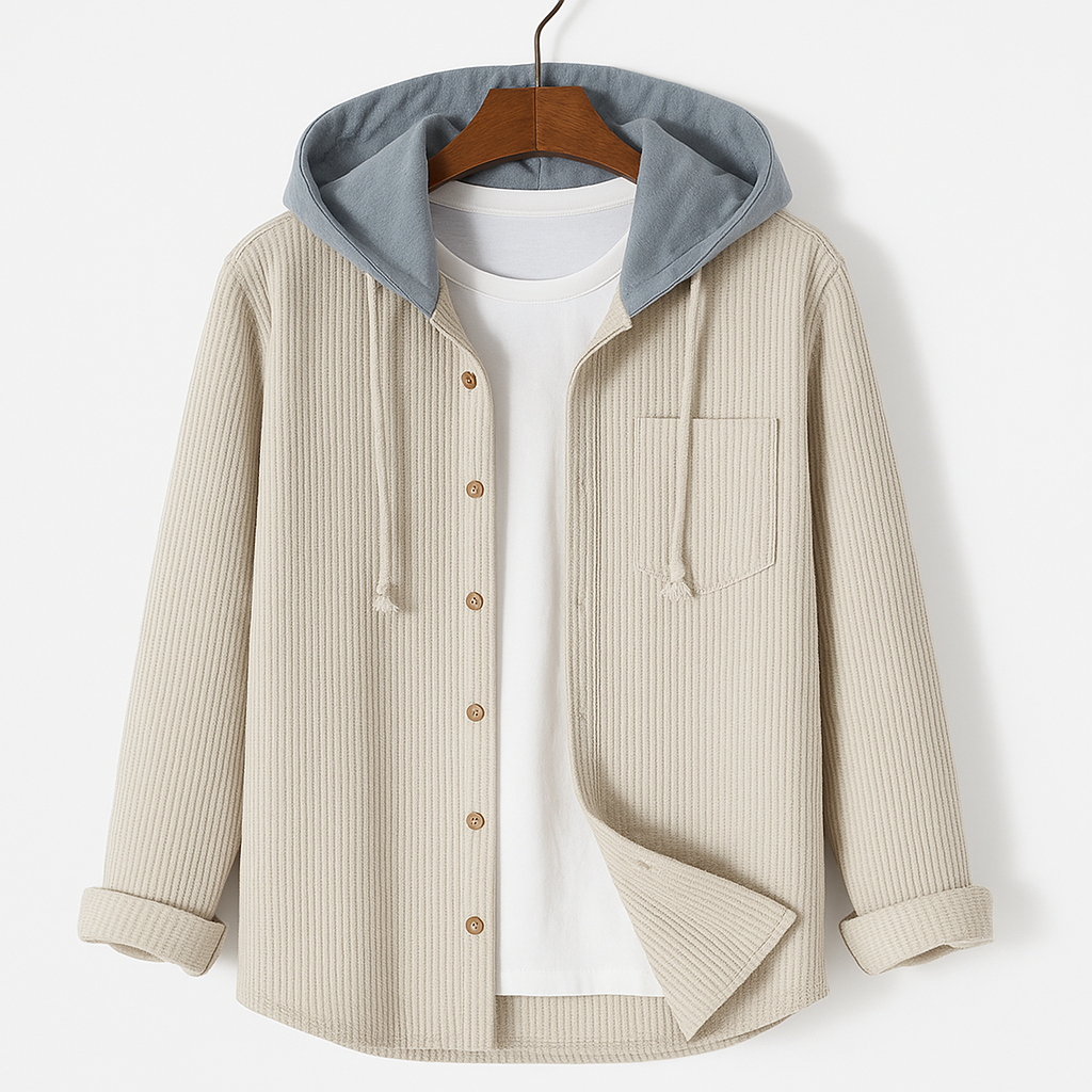 Men's Corduroy Hooded Jacket
