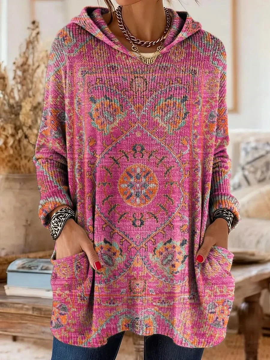 Saoirse Hooded Tunic Bohemian Print