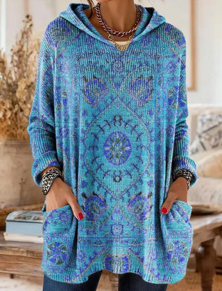 Saoirse Hooded Tunic Bohemian Print