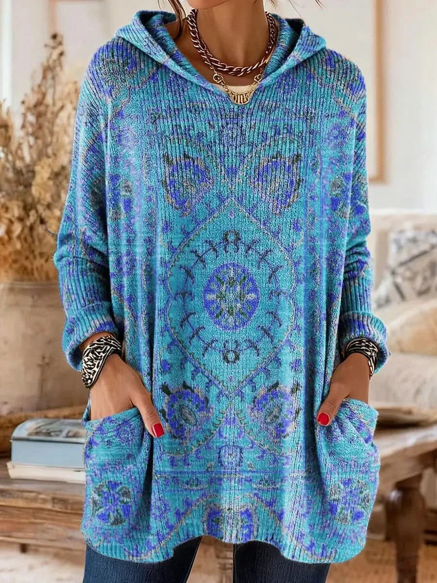 Saoirse Hooded Tunic Bohemian Print