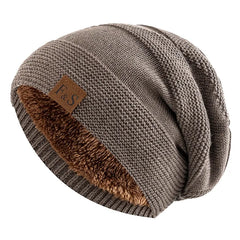 Annika | Women's Faux Fur Lined Slouchy Knit Beanie