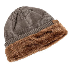 Annika | Women's Faux Fur Lined Slouchy Knit Beanie