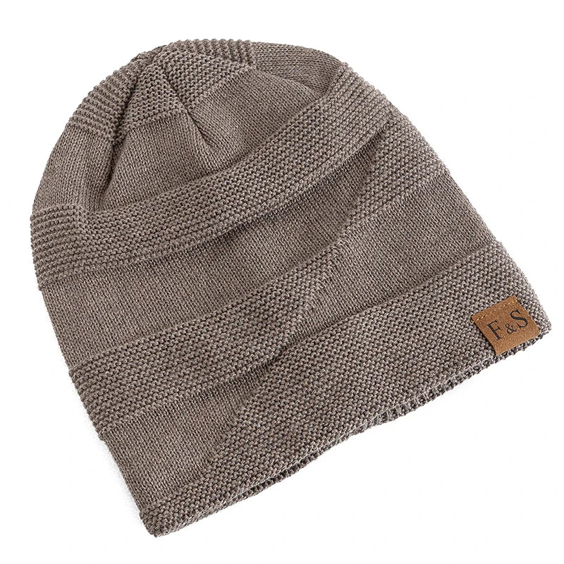 Annika | Women's Faux Fur Lined Slouchy Knit Beanie