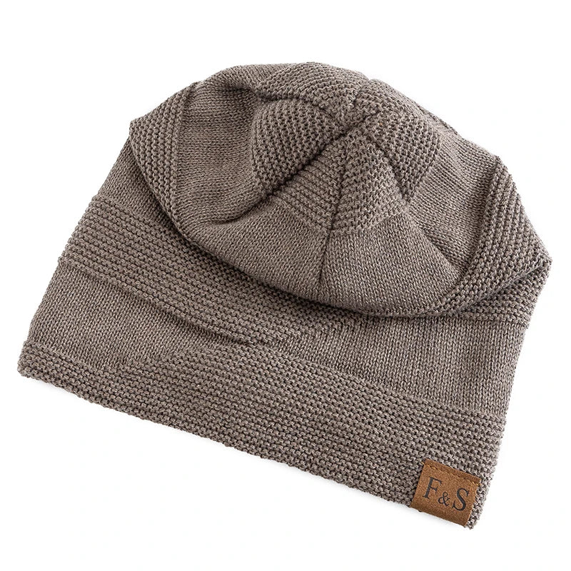 Annika | Women's Faux Fur Lined Slouchy Knit Beanie