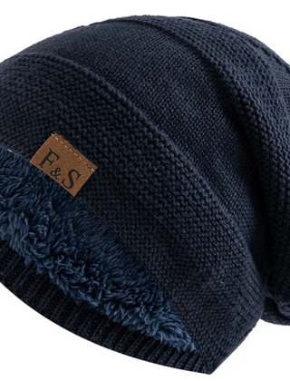 Annika | Women's Faux Fur Lined Slouchy Knit Beanie