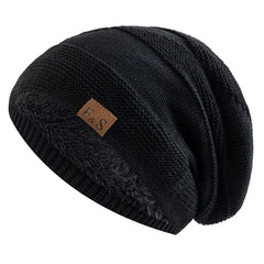 Annika | Women's Faux Fur Lined Slouchy Knit Beanie