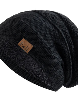 Annika | Women's Faux Fur Lined Slouchy Knit Beanie