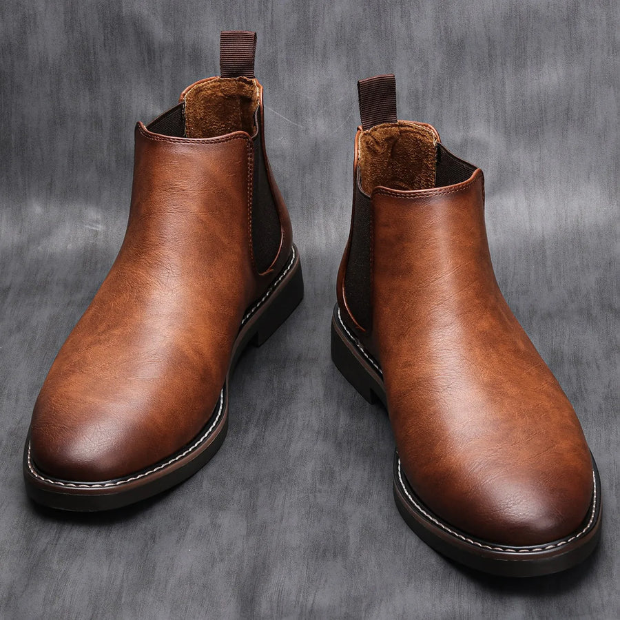 Milo | Men's Leather Look Chelsea Boots