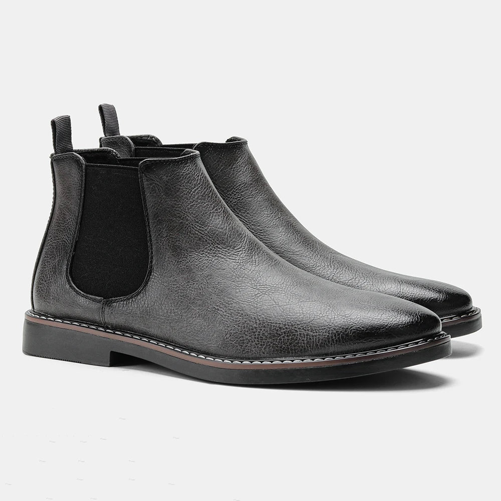 Milo | Men's Leather Look Chelsea Boots