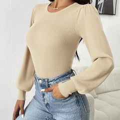 Ava | Ribbed Long Sleeve Gown - Lorena