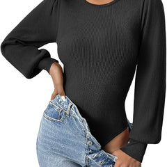 Ava | Ribbed Long Sleeve Gown - Lorena