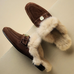 Ava | Suede Slippers Mules House Clog