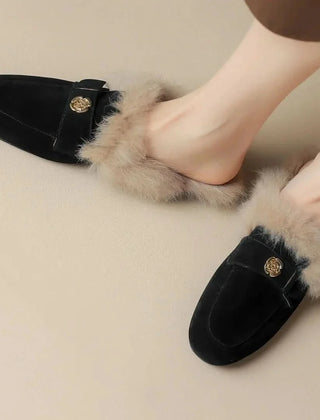 Ava | Suede Slippers Mules House Clog