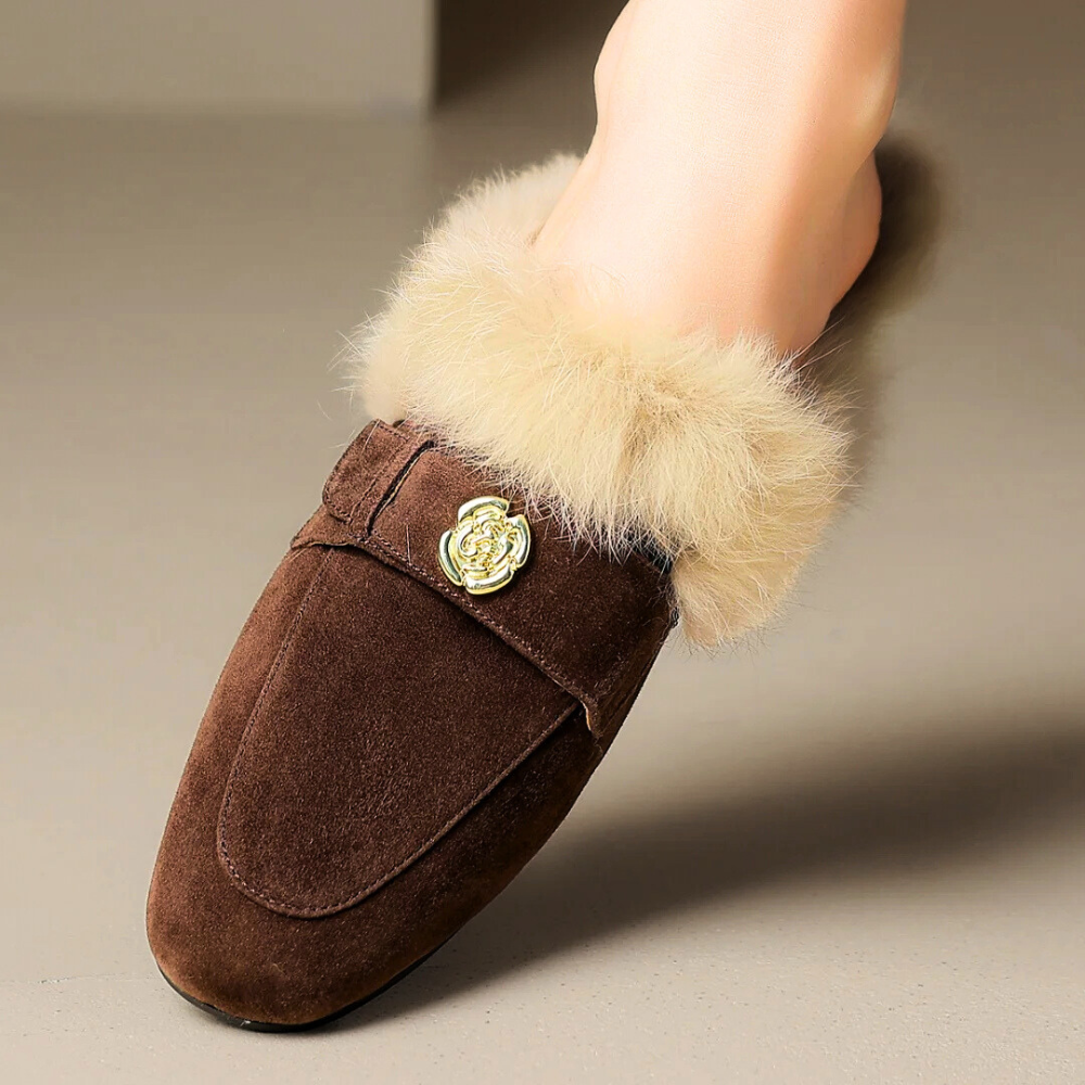 Ava | Suede Slippers Mules House Clog