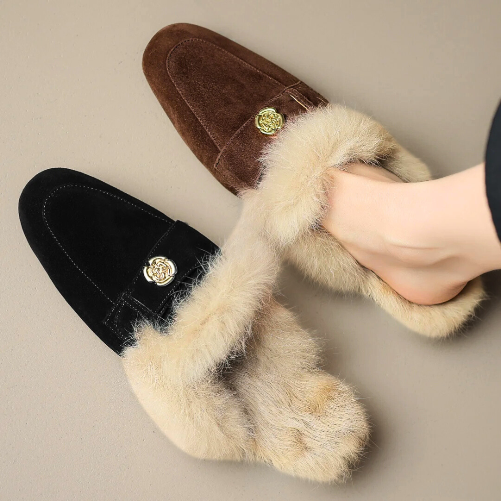 Ava | Suede Slippers Mules House Clog