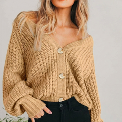 Verena | V Neck Knit Cardigan for Women