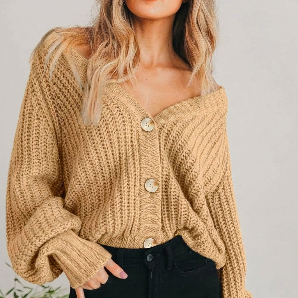 Verena | V Neck Knit Cardigan for Women