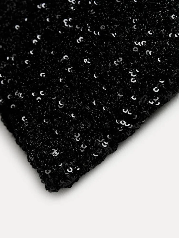 Nova | Sparkly Black Sequin Dress