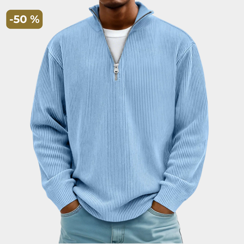 Nathan | Zip High Neck Men's Sweater