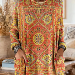 Saoirse Hooded Tunic Bohemian Print
