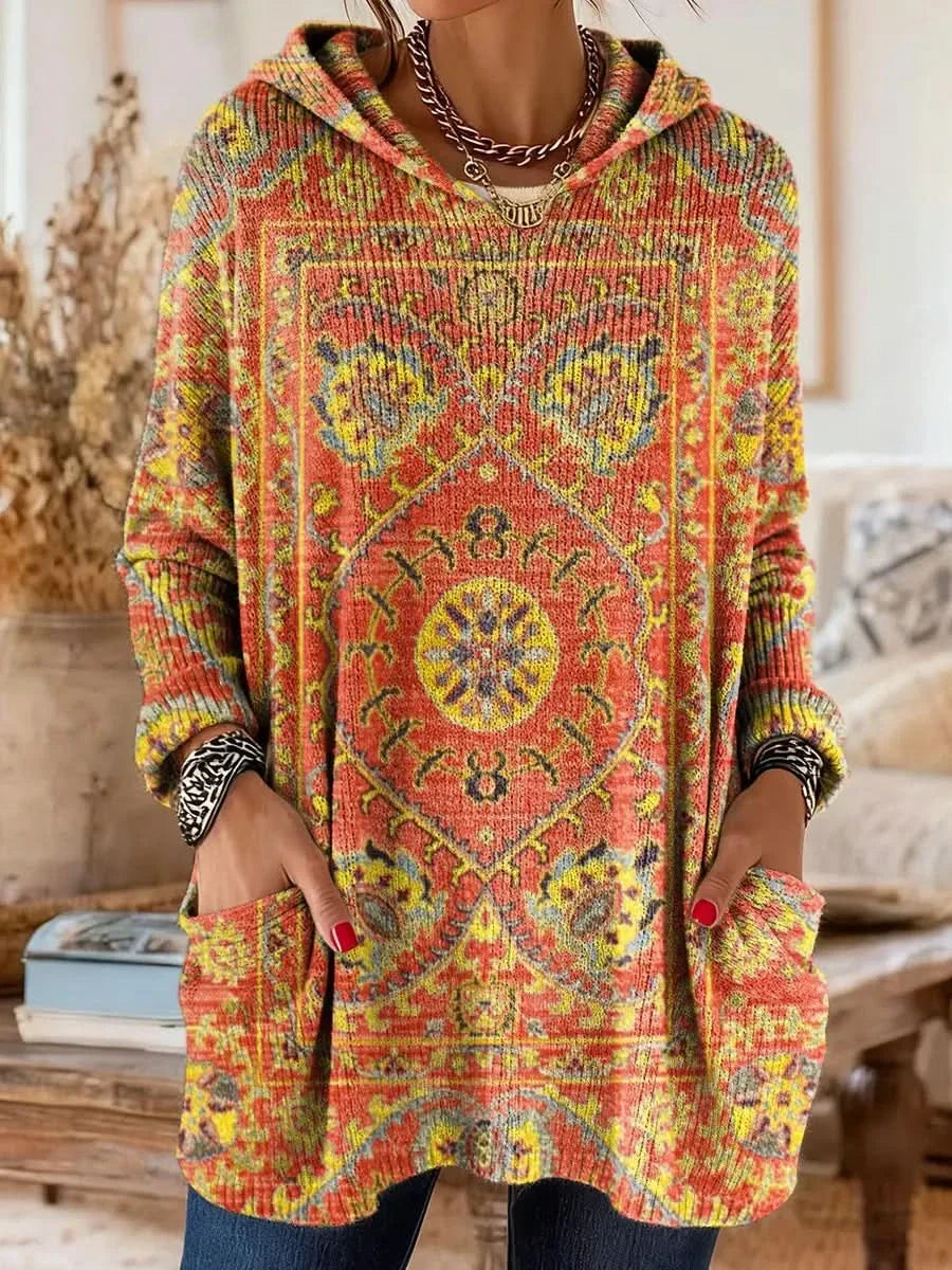 Saoirse Hooded Tunic Bohemian Print