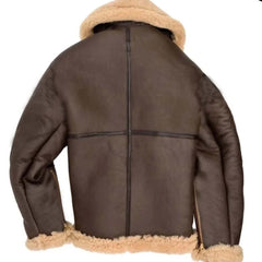 Bastian | Men's Faux Shearling Aviator Jacket Brown