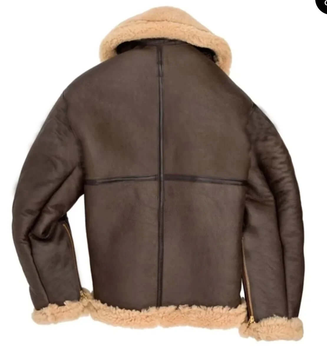 Bastian | Men's Faux Shearling Aviator Jacket Brown