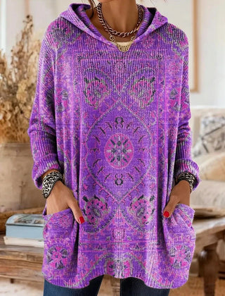 Saoirse Hooded Tunic Bohemian Print
