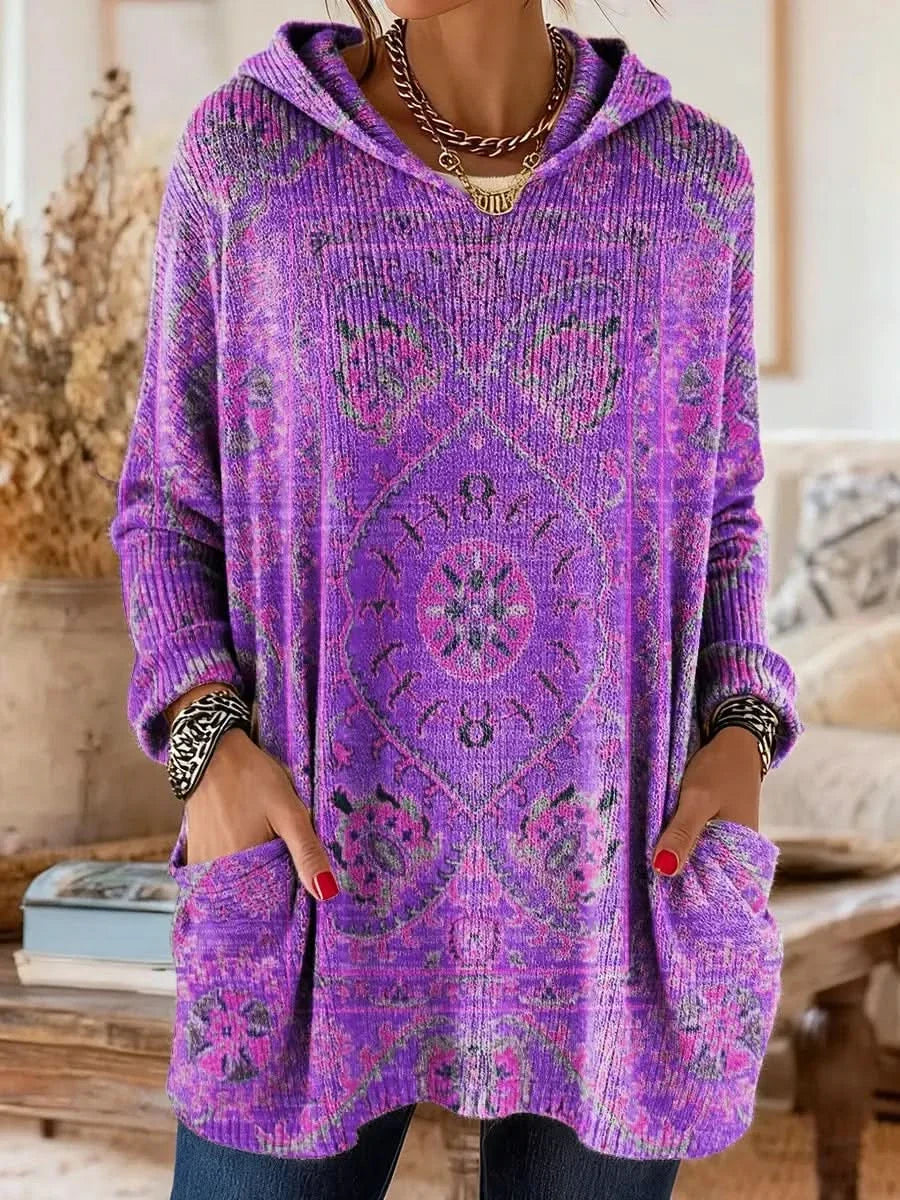 Saoirse Hooded Tunic Bohemian Print