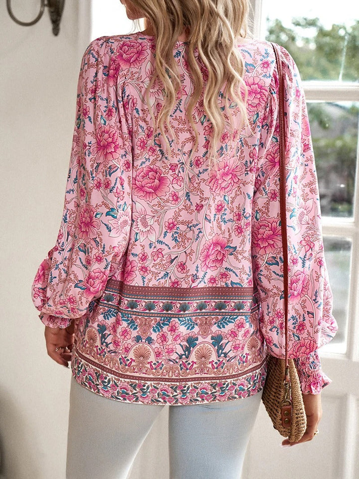 Savina | Comfort Floral Blouse - Relaxed, Flattering Fit, Breathable Fabric