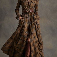 Benjamin | Belted Black Button Up Dress