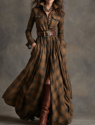 Benjamin | Belted Black Button Up Dress