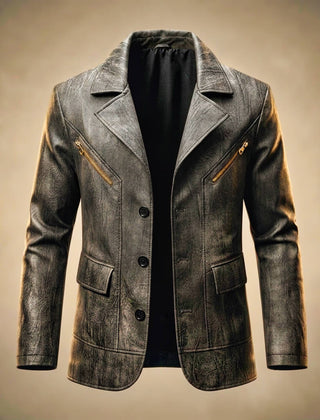Benjamin | Winter Leather Brown Jacket